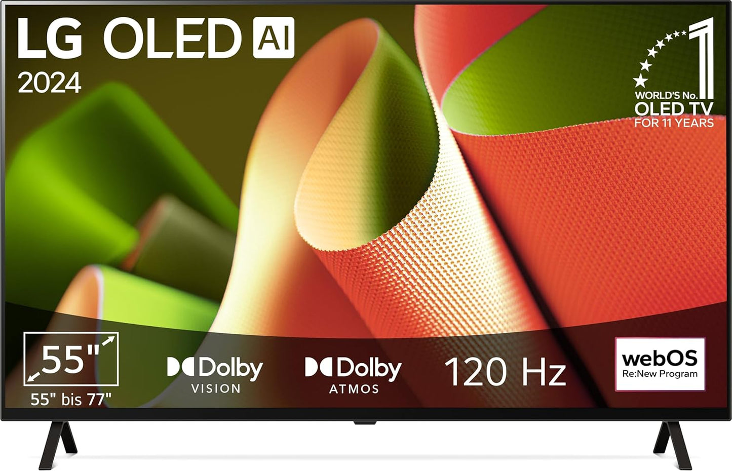 LG OLED48B49LA 48 Zoll 4K OLED TV mit α8 AI Prozessor, webOS 24, Dolby Vision, 120Hz – Modell 2024