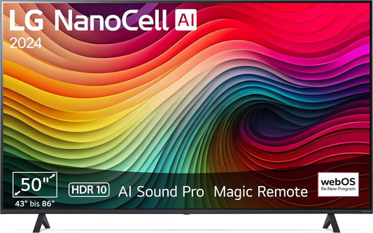 LG 50NANO81T6A NanoCell 4K Smart TV mit α5 Gen7 AI-Prozessor