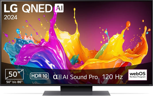 LG 50QNED86T6A QNED 4K Smart TV α8 AI webOS 24 Gamer HDR10