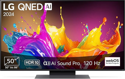 LG 50QNED86T6A QNED 4K Smart TV α8 AI webOS 24 Gamer HDR10
