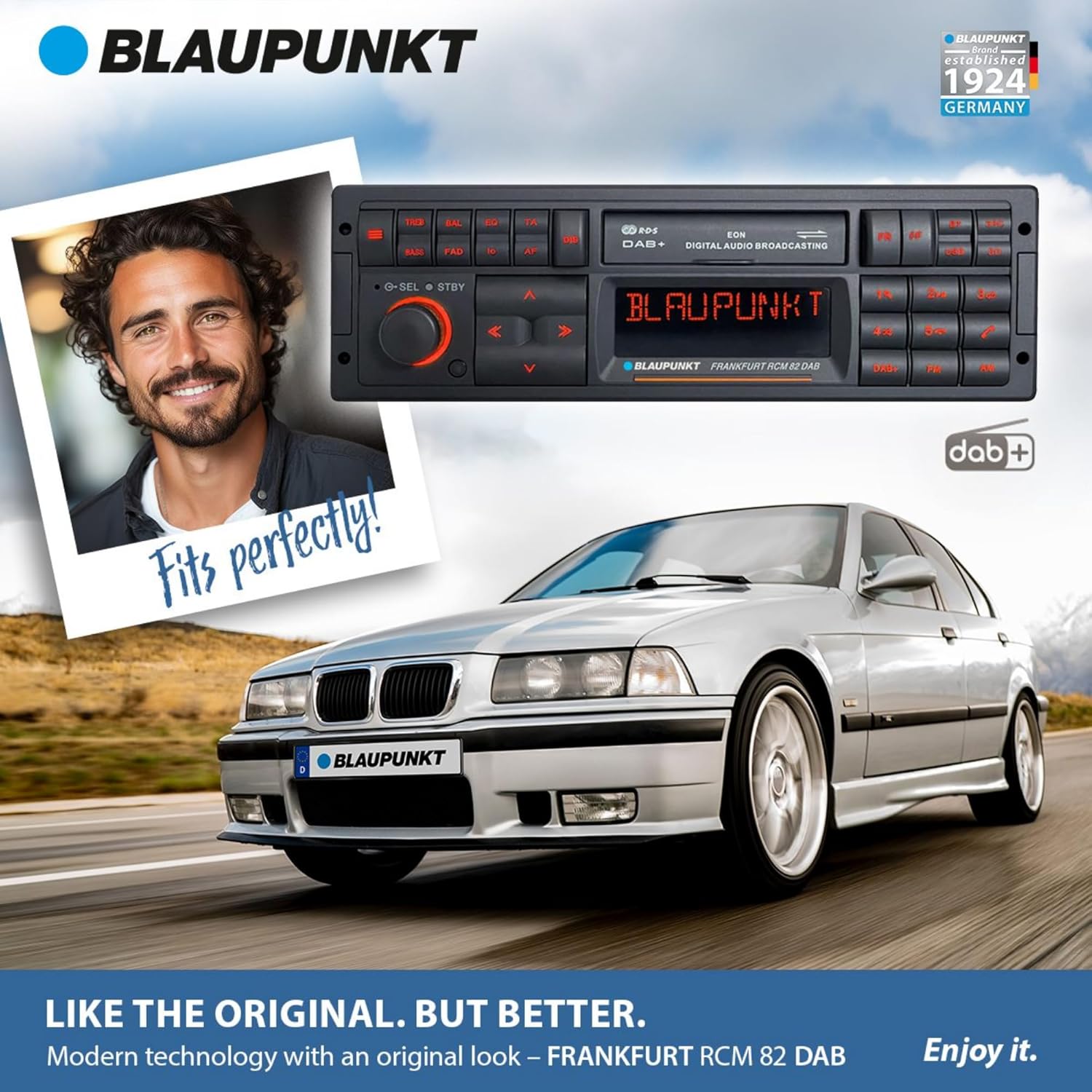 Blaupunkt Frankfurt RCM 82 DAB 1-DIN Autoradio: Modernes Retro mit Bluetooth, USB, SD, DAB+, 200W, Freisprecheinrichtung