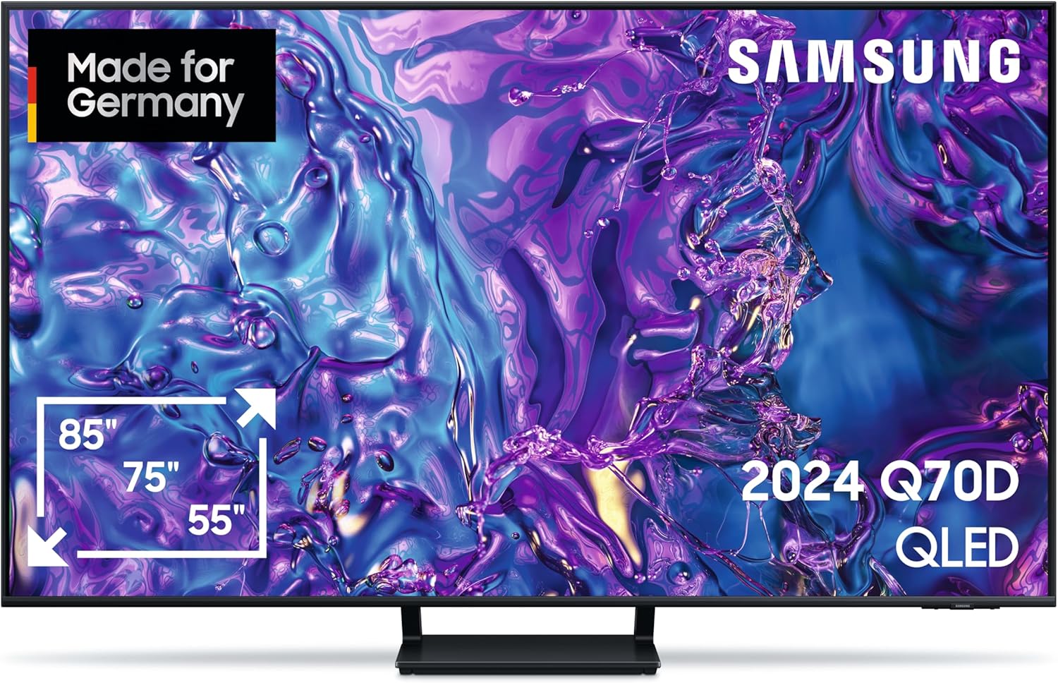 Samsung QLED 4K Q70D 75 Zoll Smart TV: AI Quantum Prozessor, 120Hz, Tizen OS