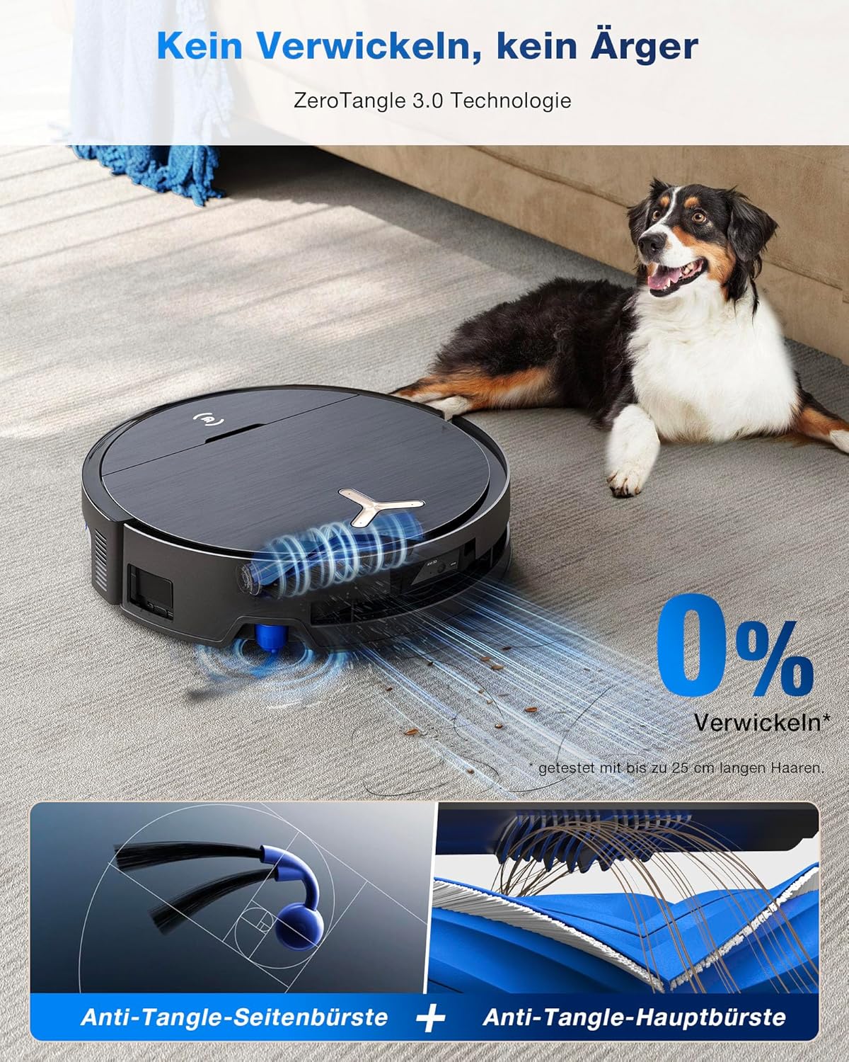 ECOVACS X9 PRO Omni, 16.600Pa, OZMO Roller, ZeroTangle 3.0, Heißwasser-Wischung, TruEdge 2.0, YIKO-GPT
