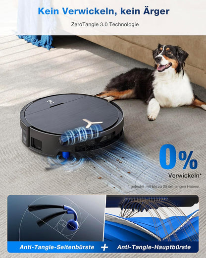 ECOVACS X9 PRO Omni, 16.600Pa, OZMO Roller, ZeroTangle 3.0, Heißwasser-Wischung, TruEdge 2.0, YIKO-GPT